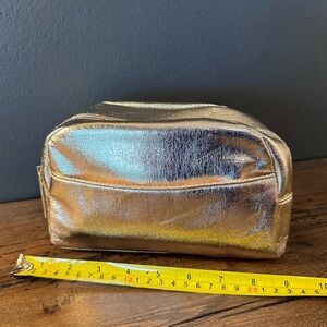 NWT Lancôme Gold Makeup Bag